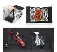 DONJIM 2 Pezzi Rete Portaoggetti Tasca Organizer, Mesh Net Universale con Adesivi per Car Sedile Groceries, Rete Elastica Autoadesiva per Auto, Truck, SUV, Camper, e Barche - 30 x 25 cm