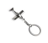 DonJordi Portachiavi aereo per tutti i piloti, assistenti di volo e viaggiatori come rimorchio, argento, Taglia unica