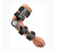 DonJoy X-Act ROM Tutore per Gomito, Supporto Ortopedico Regolabile, Stabilizzatore Post-Trauma, Grigio (Sinistro)