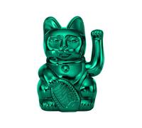 DONKEY Lucky Cat Cosmic Edition Uranus Shiny Teal| Gatto di vino Maneki Neko, 15 cm, in confezione regalo (Shiny Teal)