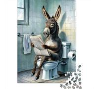 Donkey Reading Newspaper 1000 Pezzi-Puzzle Puzzle Adulti Impegnativo E Difficile Per Straordinario Regalo Per Amore E Amico 70x50cm/1000pcs
