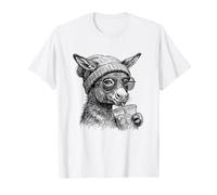 Donkey Scarabocchio Matita Disegno Beanie Iced Coffee Maglietta