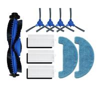 Donkivvy 10 pezzi spazzola laterale principale filtro mop panno kit per Venga VG Rvc 3000 3001 Robot aspirapolvere, 1 spazzola a rullo, 4 spazzole laterali, 3 filtri HEPA, 2 panni in microfibra