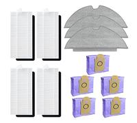 Donkivvy 12 Pcs Mop Cloth Filter Dust Bag Kit for RoboVac L35 per Hybrid+ / LR30 per Hybrid+ Robot Vacuums, 3 Mop Cloths, 4 HEPA Filters, 5 Dust Bags
