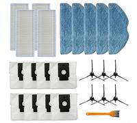 Donkivvy 24 Pezzi di Ricambio Accessori Adatti per EZVIZ RE4 Plus / RE5 Plus Aspirapolvere Robot, Includono 4 Filtri Hepa, 5 Panni per Mop, 8 Sacchetti per La Polvere, 6 Spazzole Laterali(B)