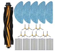 Donkivvy Kit di 21 Panni per aspirapolvere Aeno RC2S ARC0002S RC3S ARC0003S, 1 Spazzola a Rullo Principale, 5 filtri HEPA, 5 Panni per, 10 spazzole Laterali