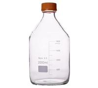 DONLAB MBH2000 2000ml Bottiglia graduata reagente in vetro borosilicato autoclavabile con tappo a vite GL45