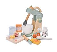 Donmills Gioca Accessori da cucina Set di mixer in legno Gioco di fingere Set di cibo per bambini Cucina Giochi di ruolo Giocattoli Frullatore Cuocere Biscotti Playset Cucina Giocattoli per Ragazzi