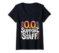 Donna 0.0 Support Staff Squadra di tifo Maratona - Maglietta con Collo a V
