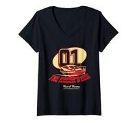 Donna 01 Il Merchandising del Film Fast And Furious di The Racer's Edge Maglietta con Collo a V