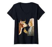 Donna 0553 La mucca Smooch 2021 più 4 Mumzy Maria Uberstein Maglietta con Collo a V