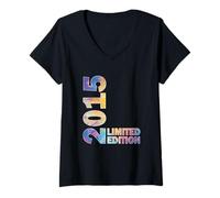 Donna 10 ° compleanno regalo bambini hued nato 2015 girando 10 anni Maglietta con Collo a V