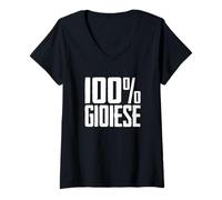 Donna 100% Gioiese Gioia del Colle Maglietta con Collo a V
