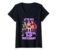 Donna 13 Anni di Compleanno K Pop Kids 13th Bday Girls K-Pop Maglietta con Collo a V