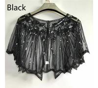 Donna 1920s Bolero Maschietta Scialle Stola Lustrini Perlina Sera Mantella Sposa