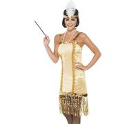 Donna 1920s Costume Charleston Vestito Oro Da Smiffys