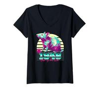 Donna 1948 Anno del Topo Compleanno 80s Retro Segno Zodiacale Cinese Maglietta con Collo a V