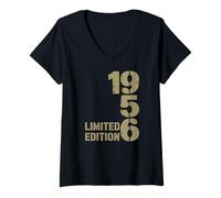 Donna 1956 Limited Edition Compleanno Maglietta con Collo a V