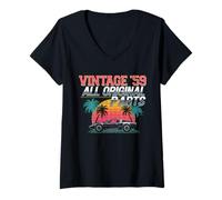 Donna 1959 Birthday Birthday T-shirt Birthday Birthday 66 Years Maglietta con Collo a V
