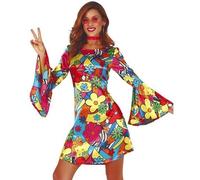 Donna 1960s 60s Hippy Costume Abito 60's Hippie Vestito Fg