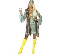Donna 1960's 60's Mini Rétro Hippy Hippie Gogo Adulti Donna Costume