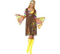 Donna 1960's 60's Mini Rétro Hippy Hippie Gogo Adulti Donna Costume