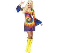 Donna 1960's 60's Mini Rétro Hippy Hippie Gogo Adulti Donna Costume