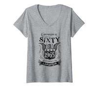 Donna 1965 Life Begins At 60 Years 60th Years 60 Birthday Sixty Maglietta con Collo a V