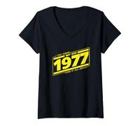 Donna 1977 Ero lì Quando Tutto è iniziato | Nerd Science Fiction Maglietta con Collo a V