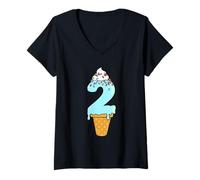 Donna #2 Jersey Uniforme Drip Teen Slang, 2nd Two Maglietta con Collo a V