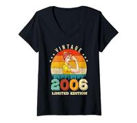 Donna 20 Year Old Limited Edition 2006 - Retro 20th Birthday Women Maglietta con Collo a V