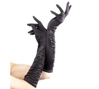 Donna 20s lungo Raso Look Temptress Costume Guanti 45.7cm Nero Nuovo Da Smiffys