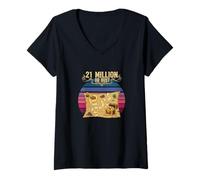 Donna 21 Milioni o Busto sats Bitcoin HODL Crypto maxis Bitcoin Maglietta con Collo a V
