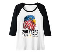Donna 250 Anniversary USA Patriotic Eagle 250th 4th of July 2026 Maglia con Maniche Raglan