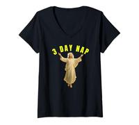 Donna 3 Day Nap Funny Religious Humor Design Christian Jesus Tees Maglietta con Collo a V
