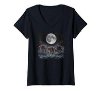 Donna 3 Moon Protect Seattle Viral Meme Raccoon Jimothy Maglietta con Collo a V