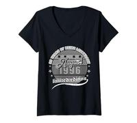 Donna 30 Compleanno Agosto 1996 Vintage 30 Anni Legendary Maglietta con Collo a V