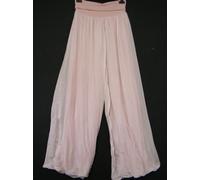 Donna 30% Seta 70% Viscosa Pantaloni Palazzo Uno Misura: Regular & Lus