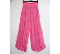 Donna 30% Seta 70% Viscosa Pantaloni Palazzo Uno Misura: Regular & Lus