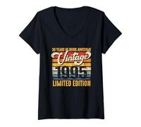 Donna 30 Years of Being Awesome Vintage 1993 Limited Edition Maglietta con Collo a V