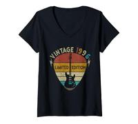 Donna 30 Years Old Tee Vintage 1996 Guitar Lover 30° Compleanno Maglietta con Collo a V