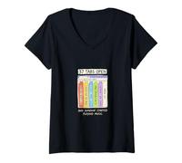 Donna 37 Tabs Open ADHD Cervello Adulto Doodle Art Maglietta con Collo a V