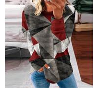 Donna 3D Maniche Lunghe Allentata Donna 3D Maniche Lunghe Allentata | 3D vivida, design allentato, maniche lunghe, ideale per club e vacanze, per stile fashion