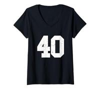 Donna #40 - Maglietta numero 40, vincitore del gioco Lucky Maglietta con Collo a V