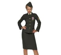 Donna 40s Ufficiale di Guerra Costume da Donna Carnevale S-XXL Da Smiffys