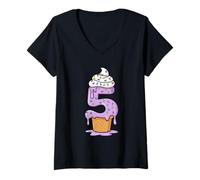 Donna # 5 Jersey Uniforme Drip Teen Slang Meme, Cinque Quinto 5 ° Maglietta con Collo a V
