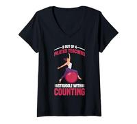 Donna 5 out of 4 Pilates Teachers Struggle with Counting - Maglietta con Collo a V
