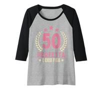 Donna 50 compleanno anni donna 50 regalo divertente 1975 perfetta Maglia con Maniche Raglan