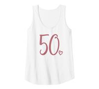 Donna 50° Compleanno, per Le Donne, Cinquanta Numero 50 Carino Canotta