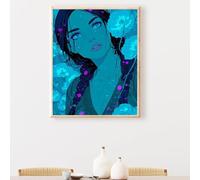 Donna 5D Diamond Painting Kit Completo Fiore Pittura Diamante, Diamond Painting Bambini Adulti, Diamante Mosaico Strass Ricamo a Punto Croce Paint Decorazione per Casa Regalo 90 x 120cm PjY658 M-I